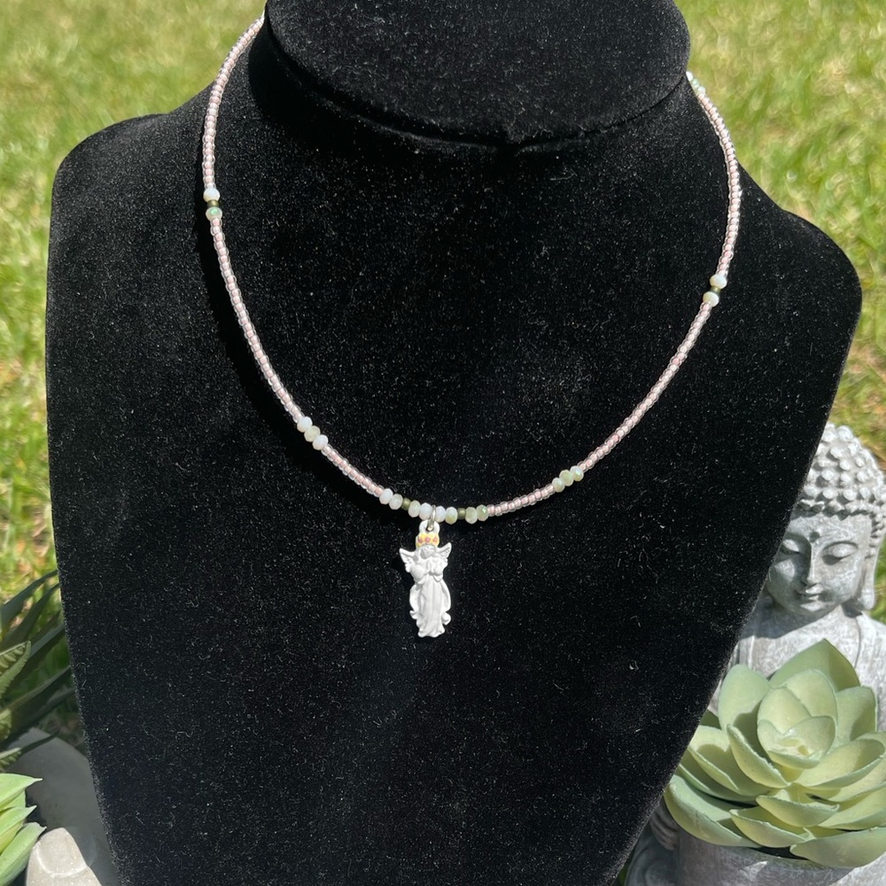 Angle flower child handmade necklace 😇💐🌺🌷🌸🌼